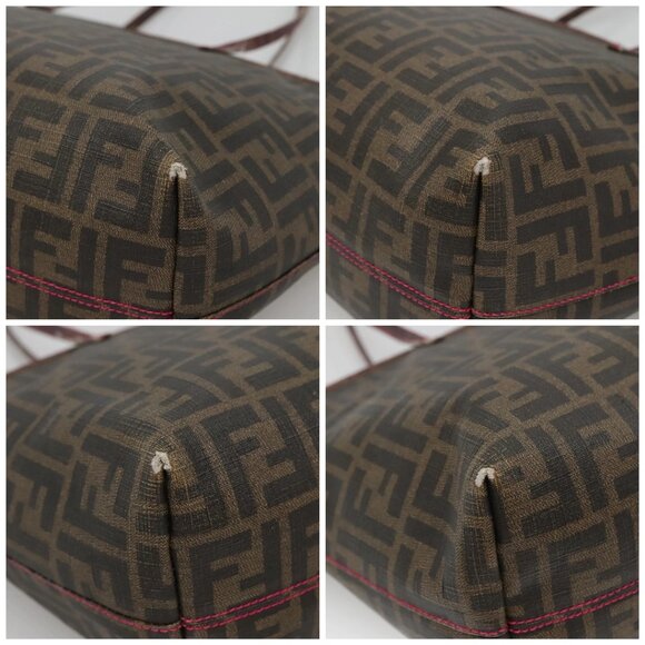 FENDI Zucca Canvas Tote Bag Brown Black gold - Picture 15 of 15